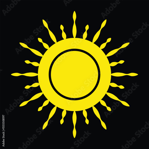 Simple Sun icon. Abstract art. eps 10