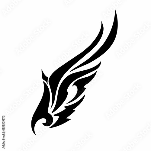illustration design graphic of tribal art abstract wings