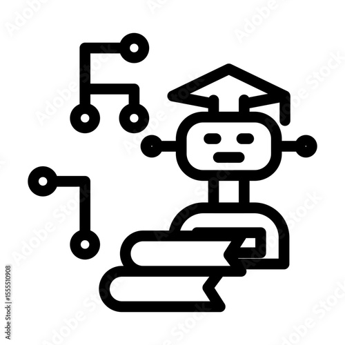 smart assistant line icon