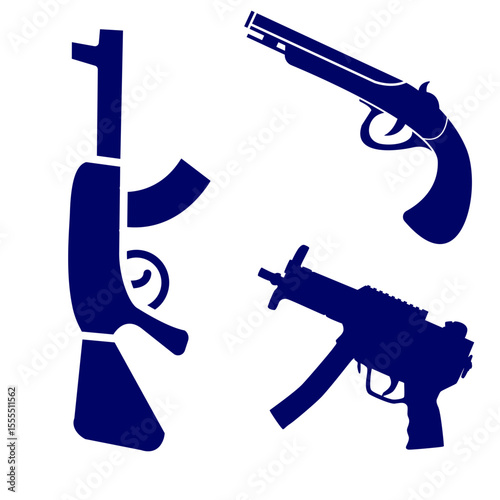 vector illustration of a firearm