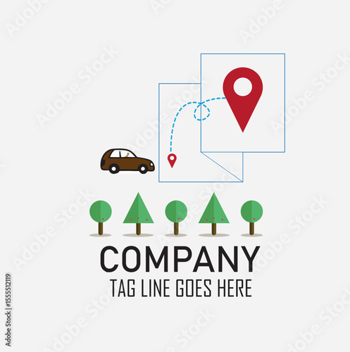A clean, professional logo concept for a travel business featuring bold typography and space for a tagline, ideal for agencies or tour operators.