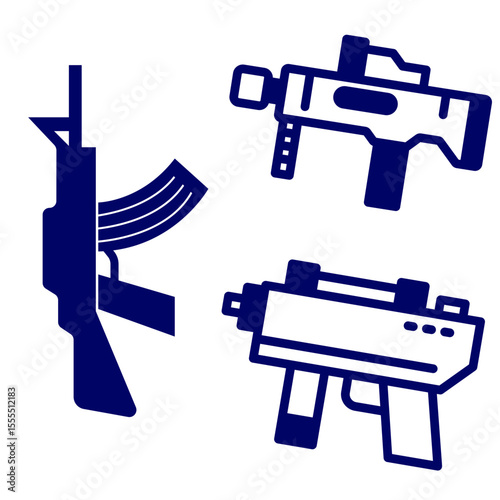 vector illustration of a firearm