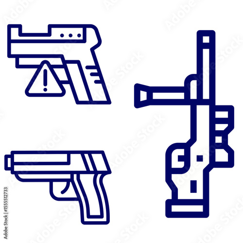 vector illustration of a firearm
