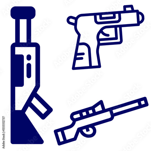 vector illustration of a firearm