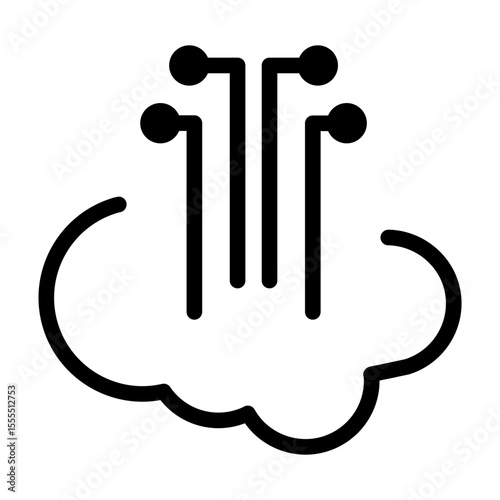 artificial intelligence glyph icon