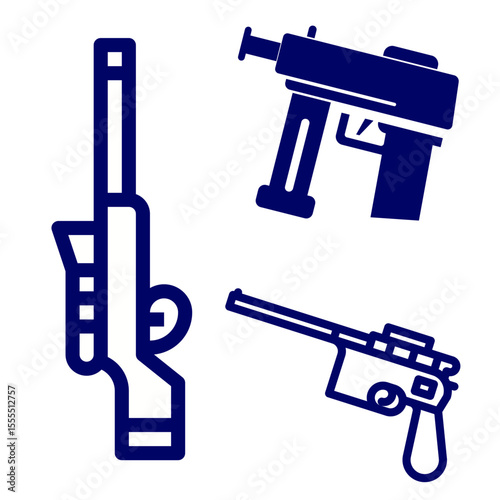 vector illustration of a firearm