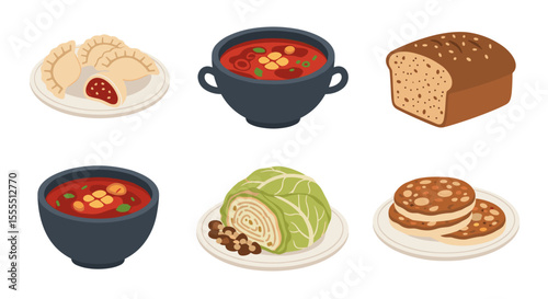 Explore traditional eastern european cuisine featuring borscht pierogi golubtsi and rye bread dishes and meals