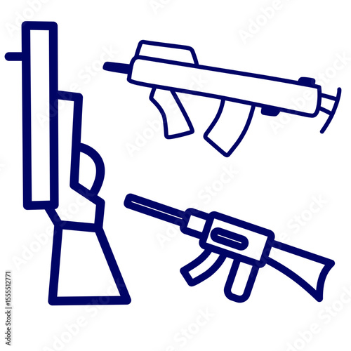 vector illustration of a firearm