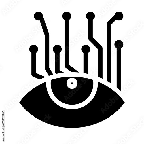 cyber eye glyph icon