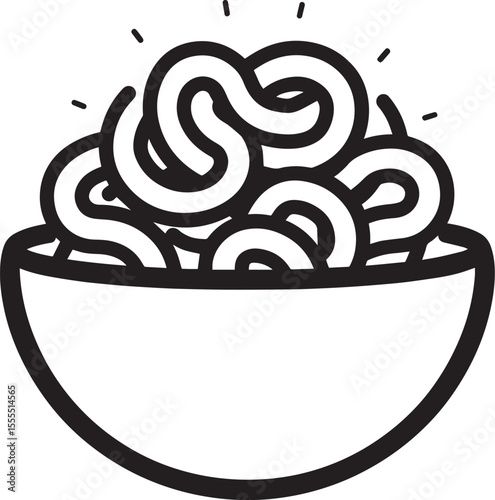 Pasta icon clean simple outline