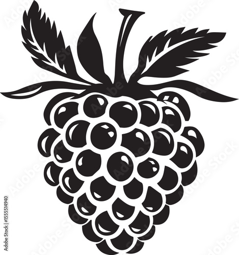Raspberry icon clean simple silhouette