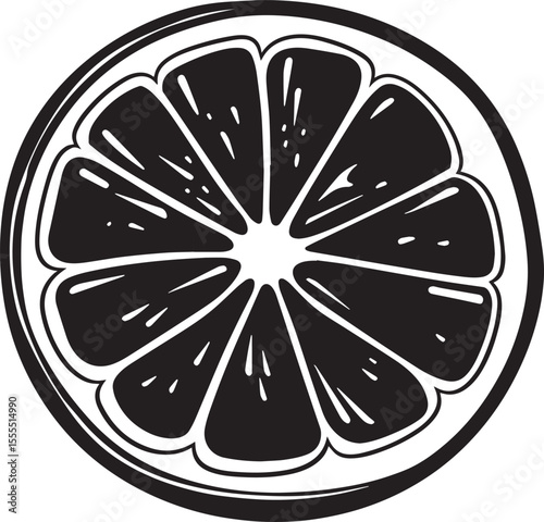 Lemon slices icon clean simple