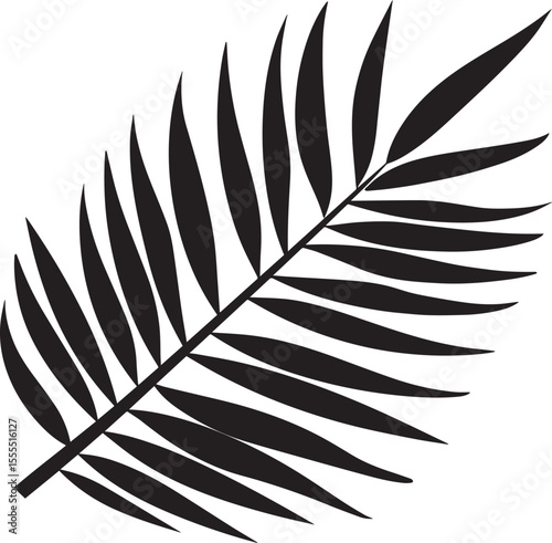 Coconut Palm Leaf icon clean simple