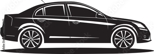 Car icon clean simple silhouette
