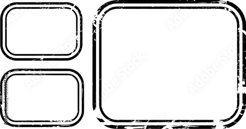 Black grunge frame set vector illustration for graphic design and creative projects template design editable stock vector