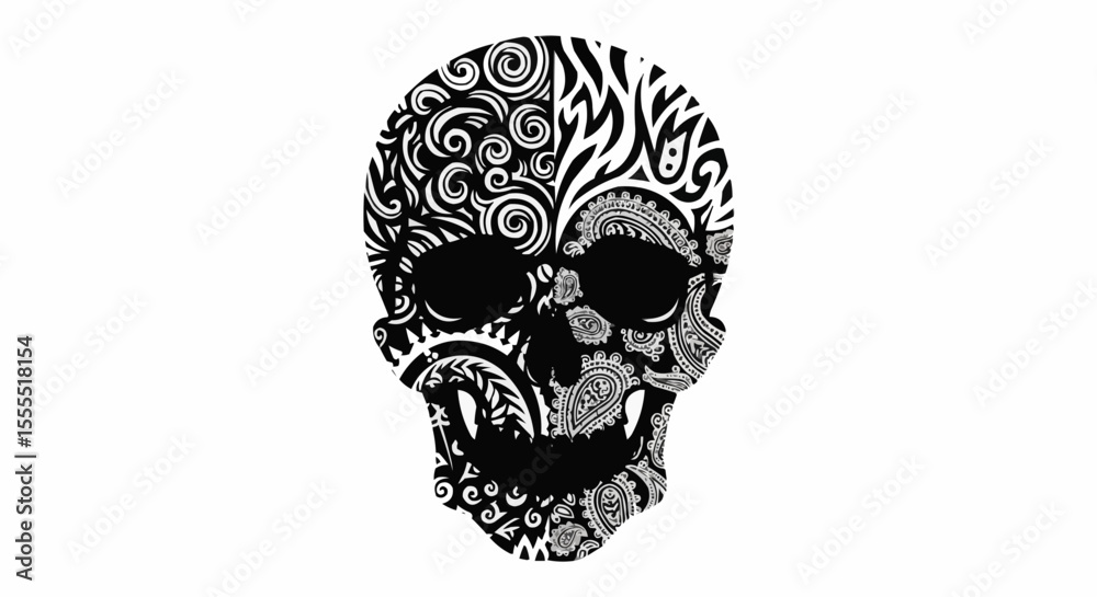 Obraz premium skull on white