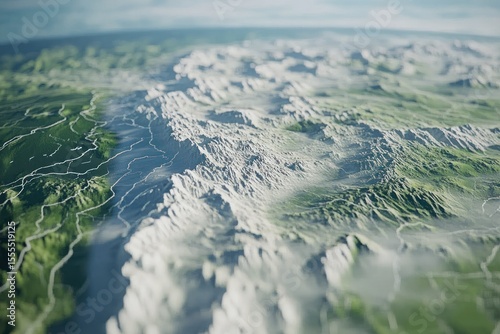 Animated weather simulation with clear cold/warm front lines and isobar flows