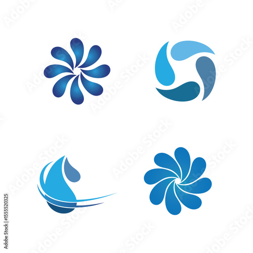 Waves beach logo and symbols template icons app
