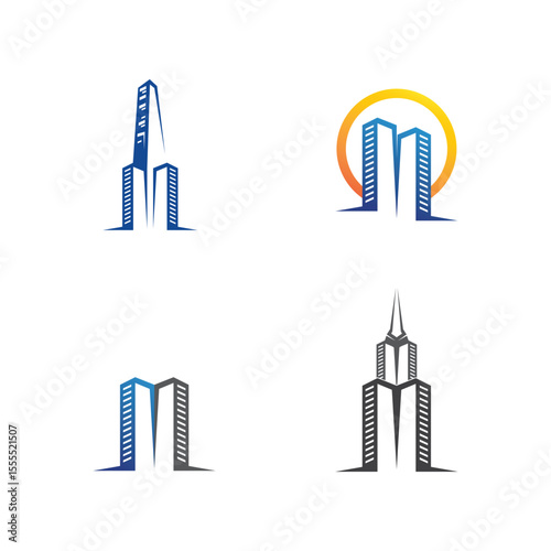 Real estate and home buildings logo icons template