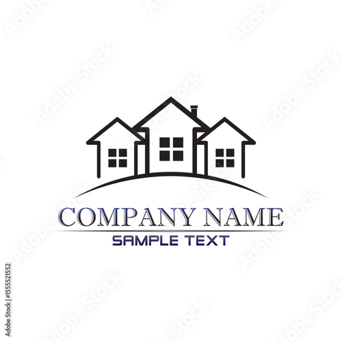 Real estate and home buildings logo icons template