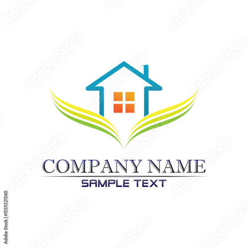 Real estate and home buildings logo icons template