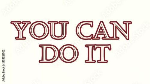 Wallpaper Mural You can do it text with gray outlined letters on a bright yellow colored background displayed clearly Torontodigital.ca