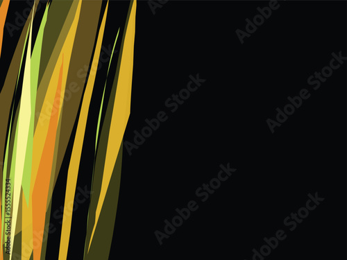 abstract frame with colorful shape on black background.eps