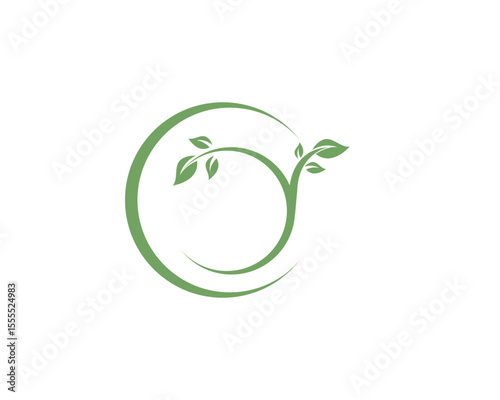 leaf green nature logo and symbol template Vector