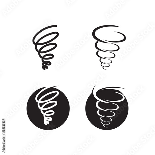 storm and tornado logo design vector