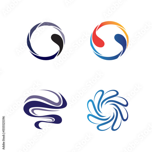 storm and tornado logo design vector