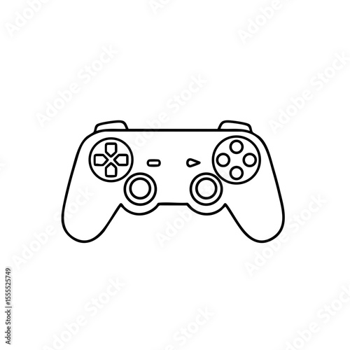Game controller icon in outline style for gaming and entertainment content