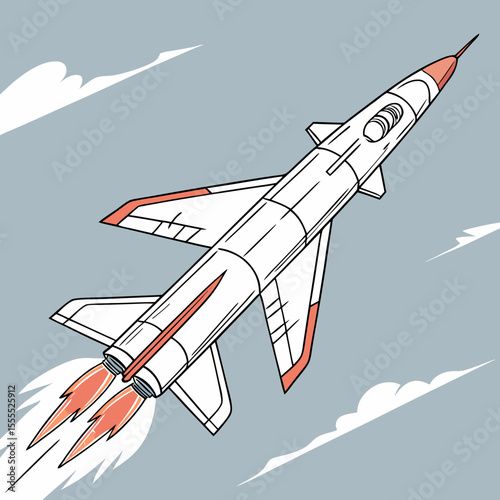 vector illustration of a rocket