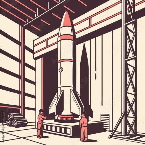 space rocket vector illustration