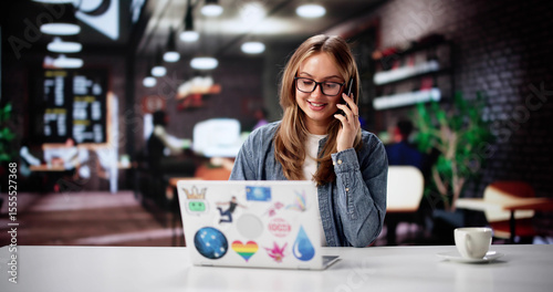 Businesswoman Conducting Remote Virtual Meetings With International Clients