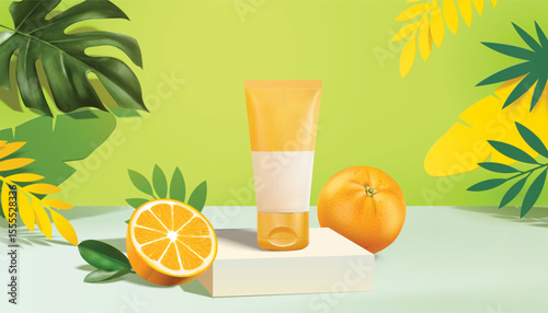 Radiant Skin Revitalizing Orange-Infused Skincare Cream, Nature's Embrace for Glowing Complexion