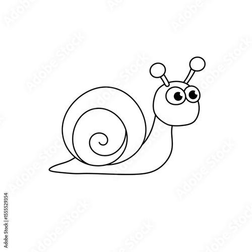Vector snails with a simple appearance can be used for logos or to complement images