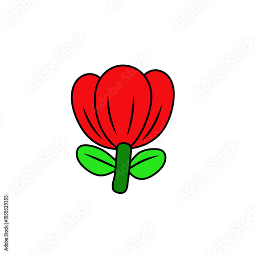 flower vector with simple and attractive appearance