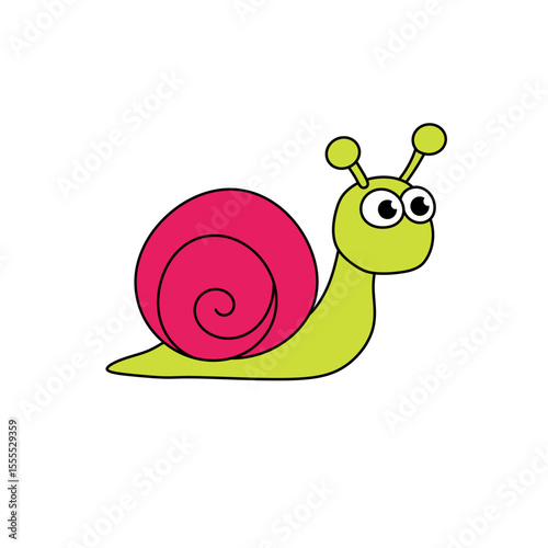 Vector snails with a simple appearance can be used for logos or to complement images