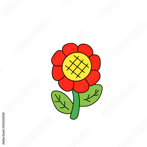 flower vector with simple and attractive appearance