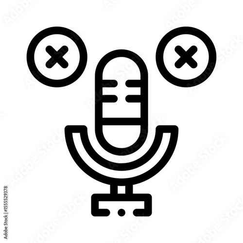Microphone Mute line icon