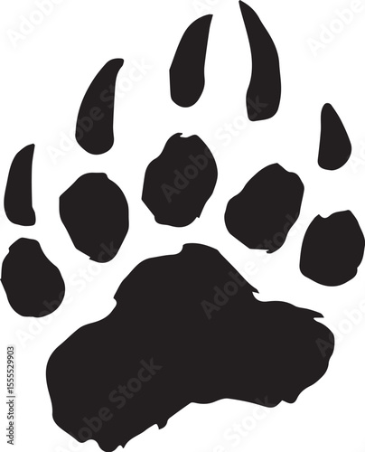 Bear Paw Print Silhouette