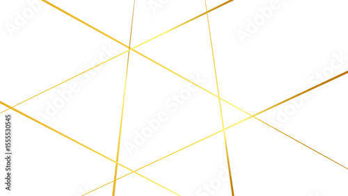 Random chaotic lines abstract geometric pattern, Abstract white background with random golden lines.