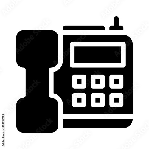 landline phone glyph icon