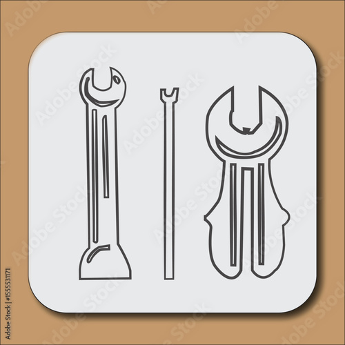 Repair Tools Icons - Line Series - Editable Stroke