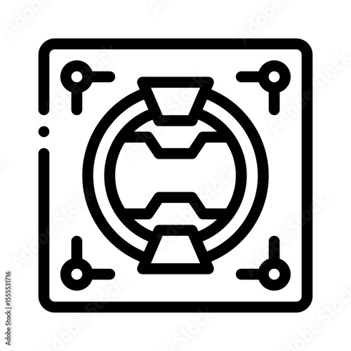 lens cap line icon