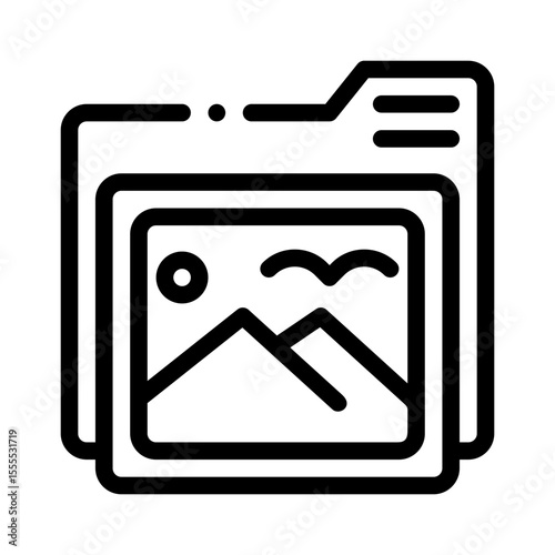 photo gallery line icon