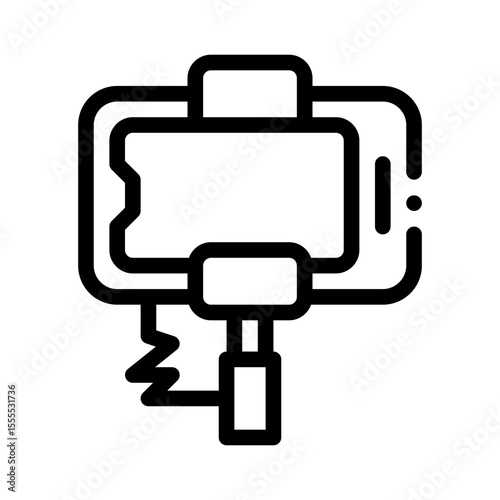 selfie stick line icon