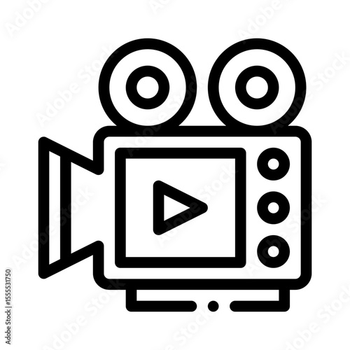 video camera line icon