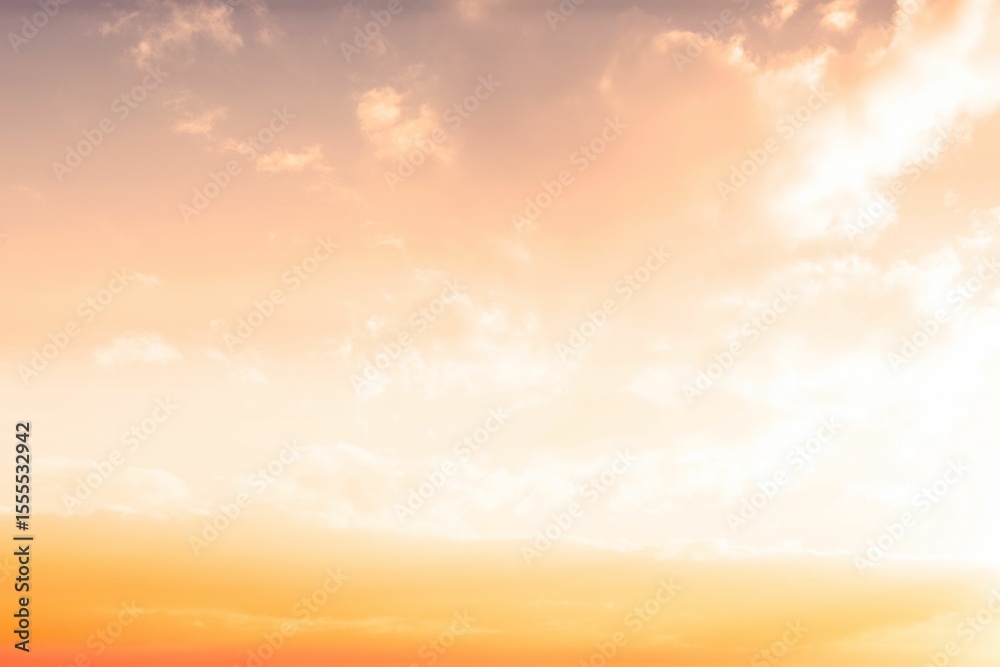 Obraz premium View of sunset with orange sky