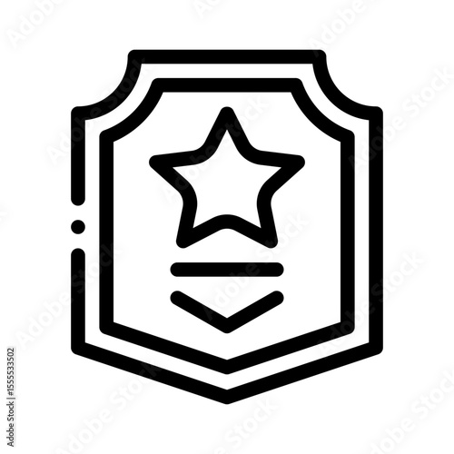 police badge line icon
